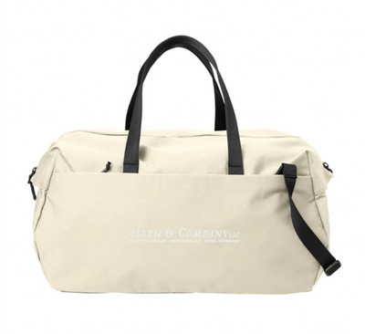 NWT Vintage Authentic Allen & Co Banker Finance Duffle Bag Cream