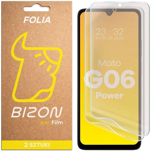2X Schutzfolie FüR Motorola Moto G06 Power Bizon Displayschutzfolie Folie Film-image