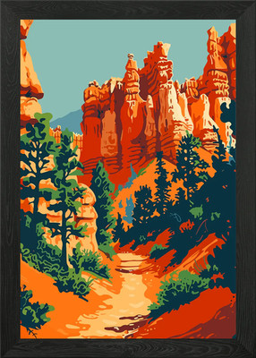 Bryce Canyon Utah Natur Gerahmtes Wandbild Poster Leinwanddruck Bild