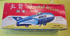 Vintage Rocket Racer MF735 Tin Friction Toy with Box