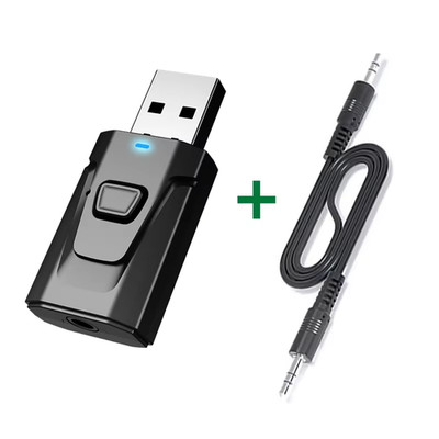 USB Bluetooth 5.4 Audio Transmitter Receiver MIC Wireless Adapter 3.5Mm AUX/RCA 