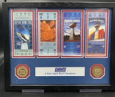 New York Giants 4-Time Super Bowl Champions Commemorative Coin & Ticket