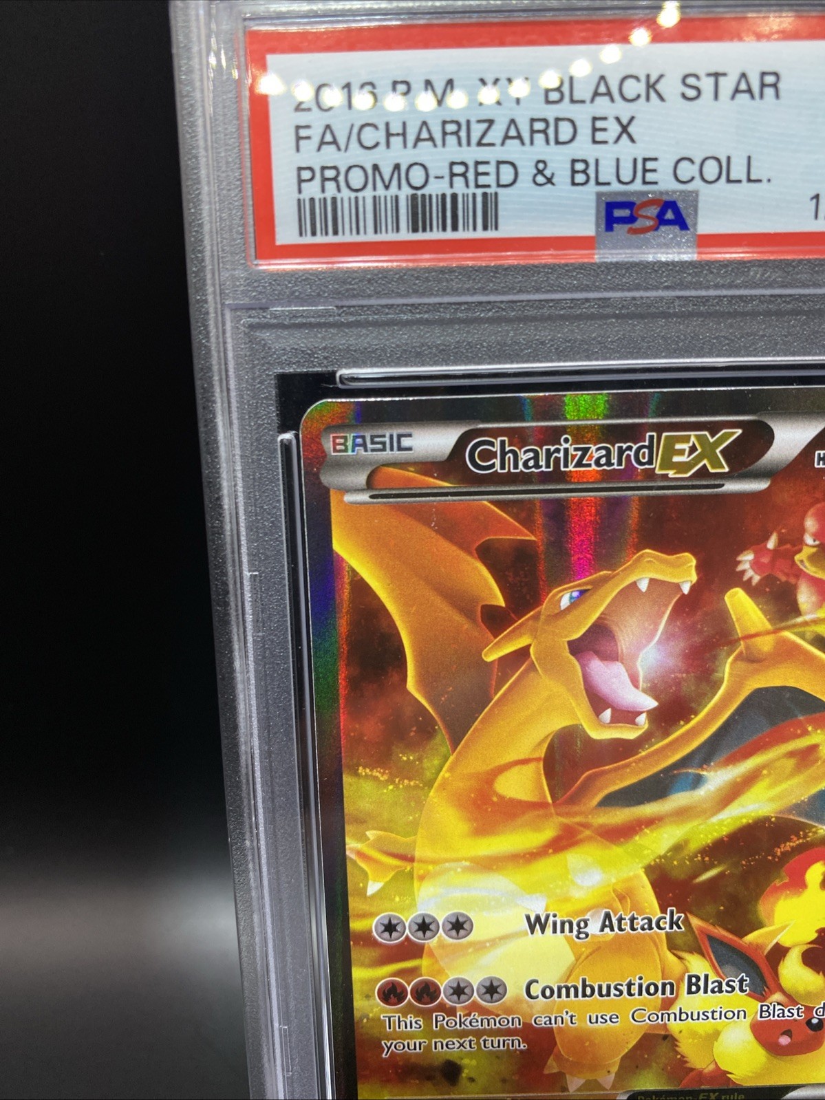 Pokemon Charizard EX Black Star Promo XY121 Red & Blue Coll. PSA 9 view 2