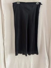 100 Silk Beautiful Lightly Flared Long Beaded Hem Skirt-sz 6