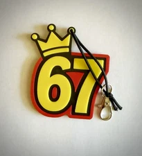 67 Keychain Bag Tag 6 7 Number Christmas Gift Kids Sports Player Key Ring Chain