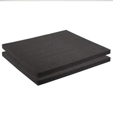 Pack of 2 18 x 16 x 1 inch Customizable Polyurethane Foam for Packing and Crafts
