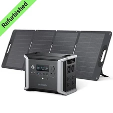 Dabbsson 1330Wh Portable Solar Generator Power Station＆Foldable 120W Solar Panel