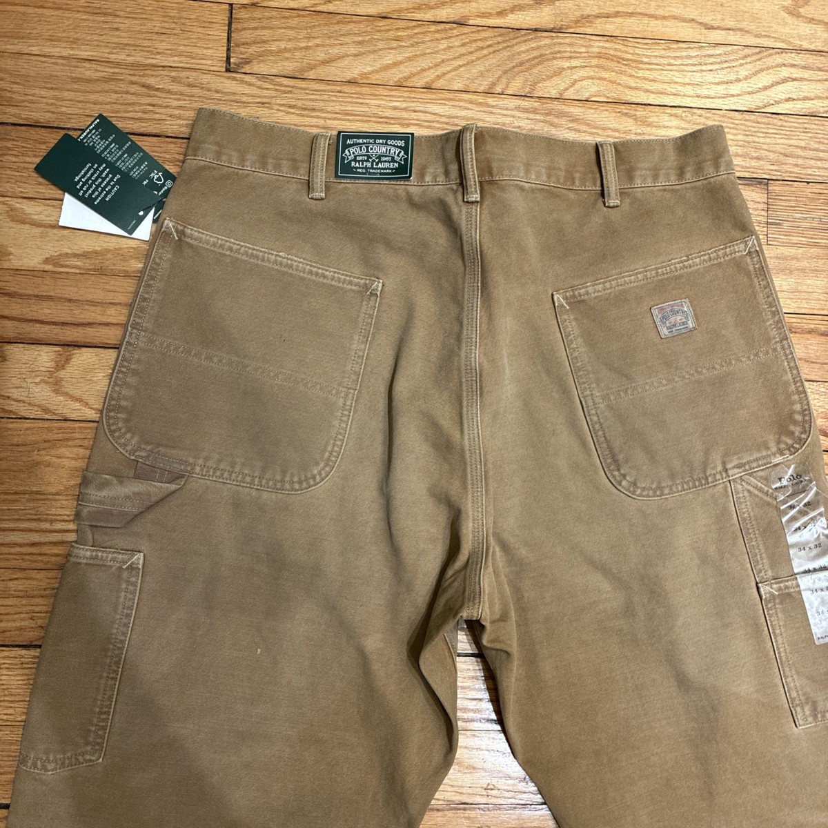 Ralph Lauren Polo Country Pants Mens 34x32 Double Knee Canvas