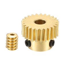 Worm Gear Set 0.5 Module 1:25 Reduction Rate(Gear-4mm Bore, Rod 1.98mm Bore)