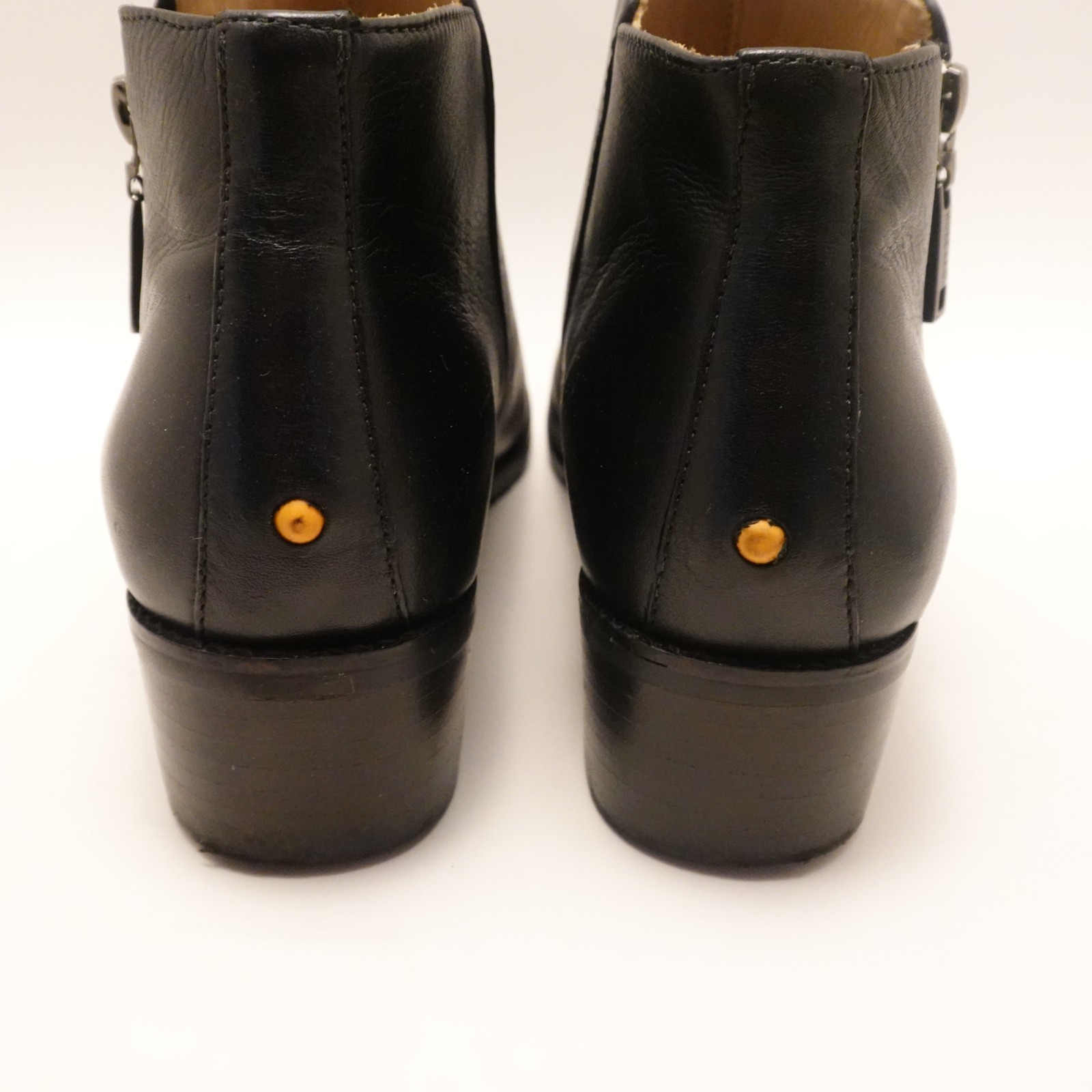 Samuel Hubbard Women's 8 W 'Valencia' Ankle Boot Black Leather Zipper Boots