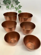 Lot of 6  Copper Planters in 3 different sizes