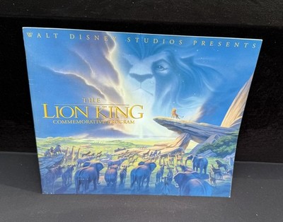 Rare Disney Lion King World Premiere Radio City Music Hall Commemorative Program