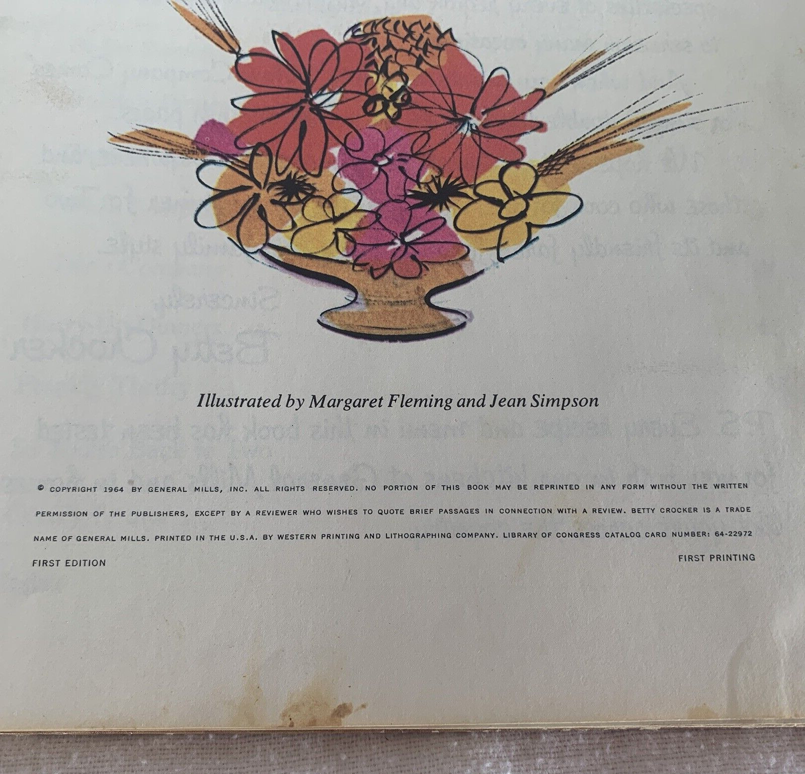 Vtg 1964 Betty Crockers New Dinner for Two Cookbook 1st Ed 1st Print Spiral READ