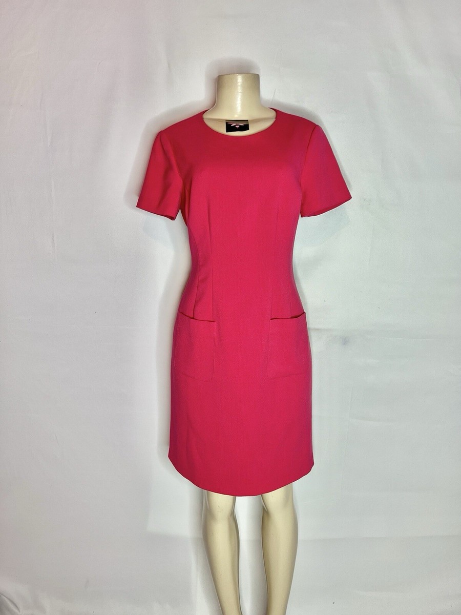 ELIZA J PINK WOVEN SHORT SLEEVE SHEATH DRESS SIZE 8 ELIZA J PINK WOVEN SHORT SLEEVE SHEATH DRESS SIZE 8