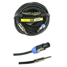 14 Gauge 100' ft Speakon to 1/4" Premium Speaker Cable - Gold Contacts