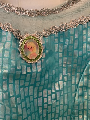 Disney Parks Authentic Original Elsa Costume Dress XL 14/16 Blue & Silver Snowfl - Picture 2 of 5