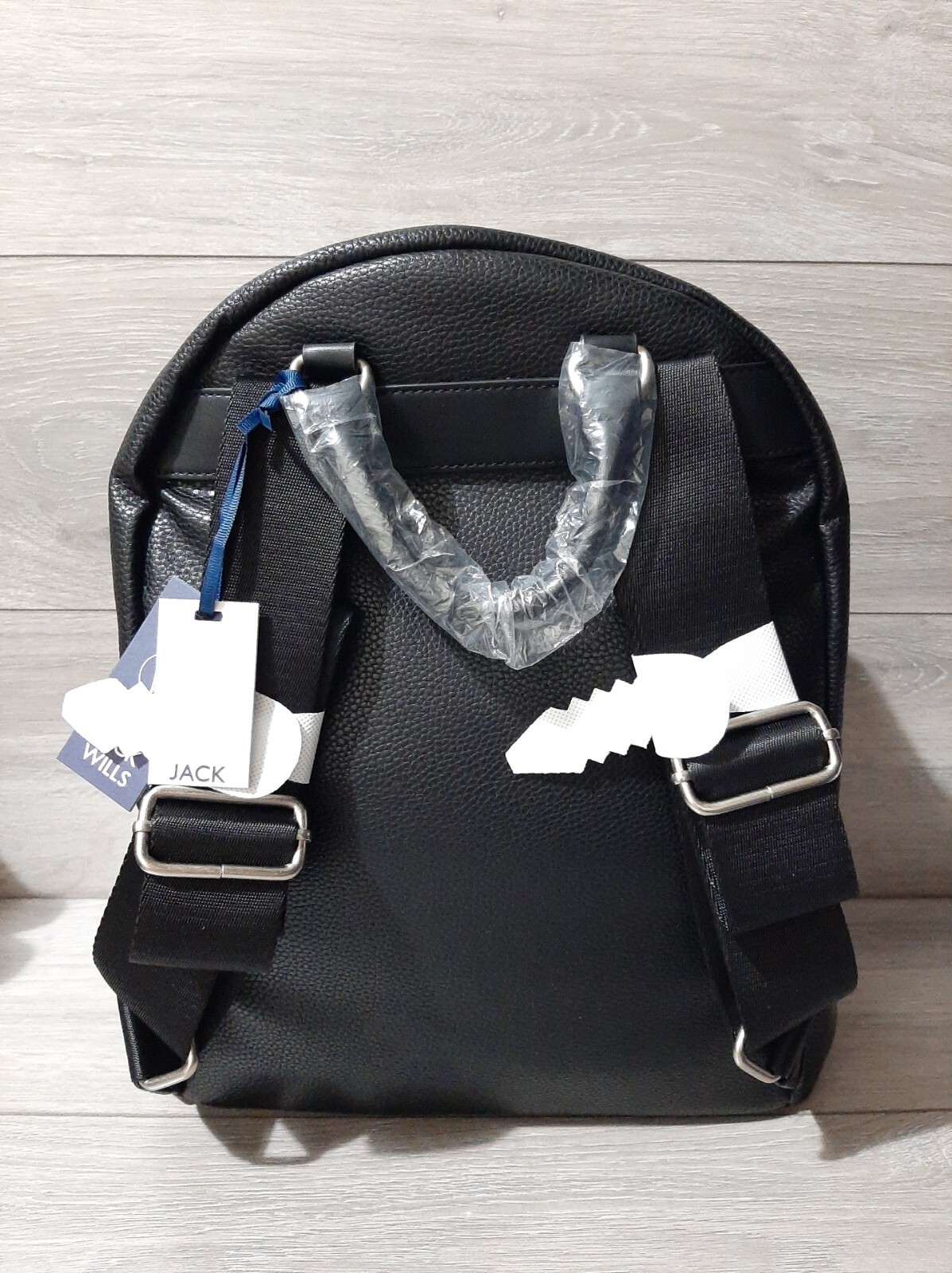 Jack WillsBlack Backpack/Rucksack/Bag Vegan Faux Leather New with Tags