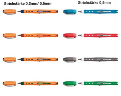 STABILO Tintenroller Worker oder Colorful F M 0,3 0,5 [Stärke + Farbe wählbar]