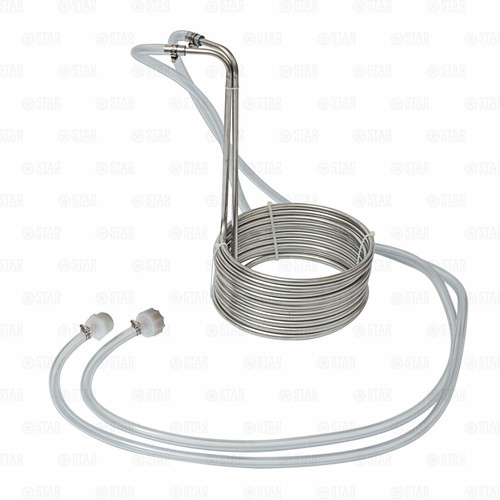 25' Stainless Steel Wort Chiller Coil with Fittings Home Brewing Beer