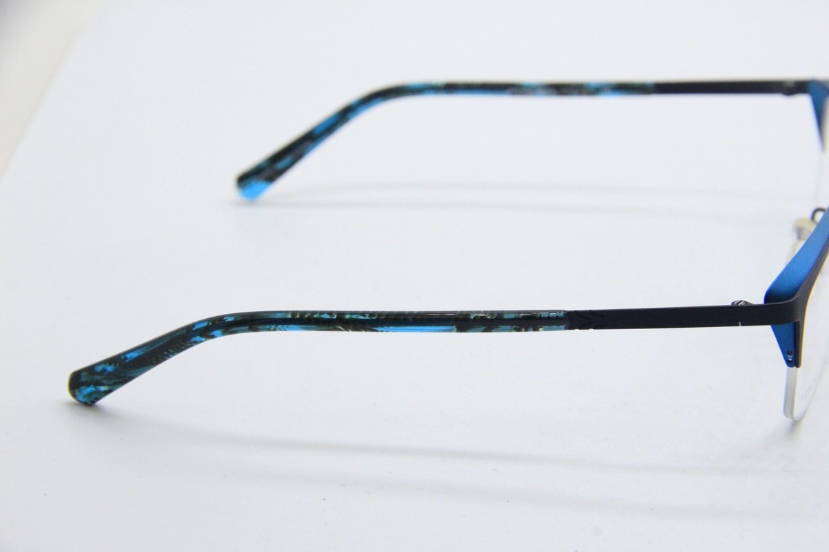Morel Koali 20008K Blue Black Tortoise Cat Eye Eyeglasses 50-18-135 BB03 France MOREL KOALI 20008K NN01 Black Womens Round Full Rim  main image 2