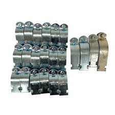 22 pcs Rigid Steel Conduit Pipe Clamps 1-1/2 , 2 1/2 , 1/4 in - Assorted Parts