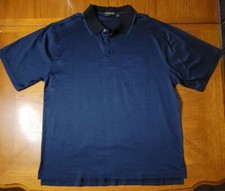 Men's Tasso Elba Golf Polo striped  Size Medium Blue