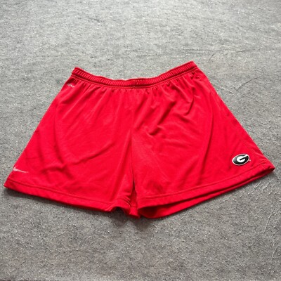 Georgia Bulldogs Nike Running Shorts Women XL Red Team Issue 6'' Athletic Knit