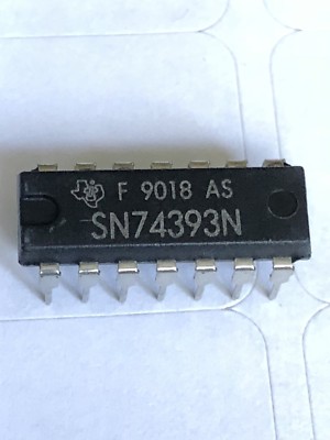 25 x Texas Instruments SN74393N Dual 4-Bit Binärzähler mit unabhängiger Clo