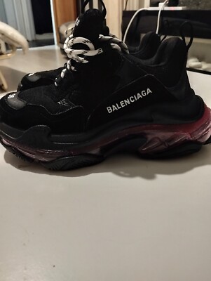 balenciaga triple s black uk Used but new condition no tear or wear