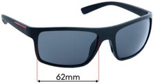 SFx Replacement Sunglass Lenses fits Prada SPS02Q - 62mm Wide