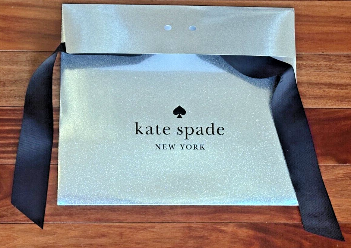 KATE SPADE DIY GIFT WRAP KIT:NWT SILVER/BLACK