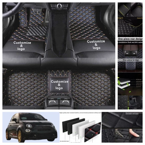 Alfombrillas coche Fiat 500 2008-2019 impermeables para todo tipo de clima alfombras personalizadas carga - Imagen 28 de 44