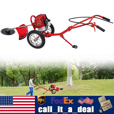 Garden Lawn Mower Trimmer Gasoline Brush Cutter Hand Push Type Grass Cutter  Tool