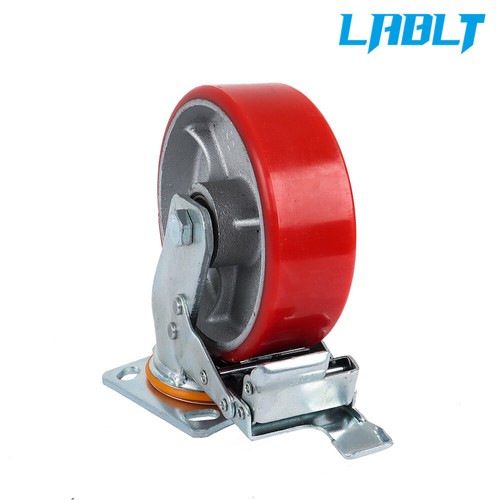 LABLT 4Pack Heavy Duty Metal Caster Wheel 6inch Industrial Castor Swivel & Lock - Picture 6 of 12