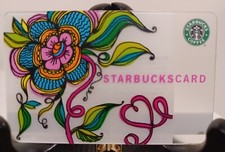 STARBUCKS CARD 2006 "VALENTINE'S PASSION FLOWER" OLD LOGO~VHTF~A BEAUTY~ POPULAR