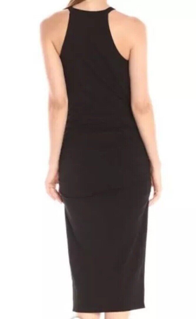 michael stars halter midi dress Ruched in Black M Tank dress