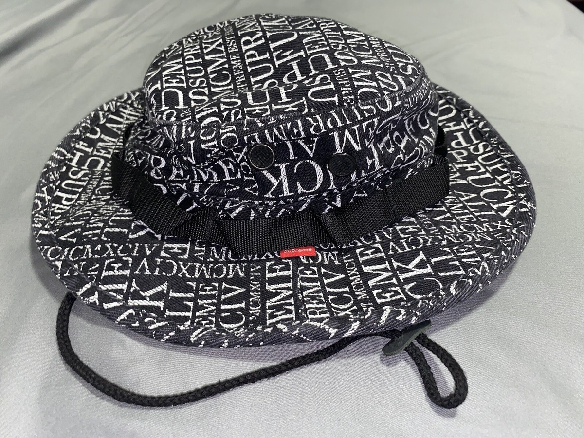 Supreme New York Fück Em All Boonie Crusher Bucket Hat DENIM Supreme New York Fück Em All Boonie Crusher Bucket Hat DENIM