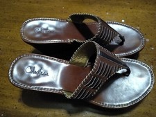 Cole Haan Leather Wedge Sandals