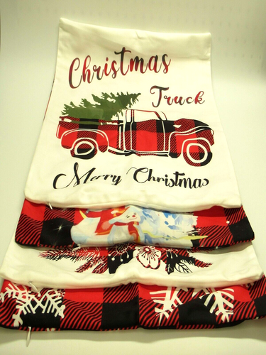 Throw Pillow Covers Holiday Christmas Decorative 4 Pack 2 Sided 18" X 18" Linen
