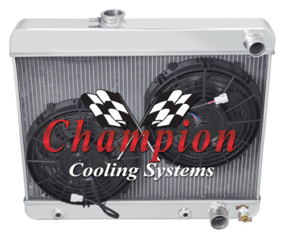 SR Champion 3 Row Radiator W/ 2 10'' Fans for 1965 Buick Skylark V8 Engine