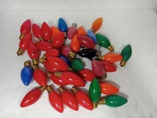 Large Lot Of VTG Christmas outdoor Light Bulbs Mixed Brands C9