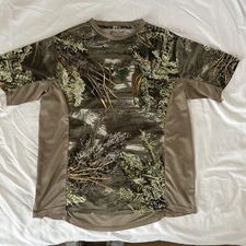 Men’s RUSTIC RIDGE Realtree Max 1 Camouflage T-Shirt Size Large 100% Polyester