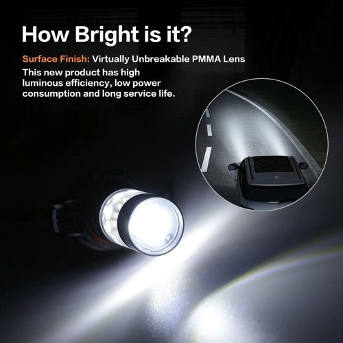 2X 100W 6000K White LED Fog Lights For Chevy Tahoe 2007 2008 2009-2015 Bulb Lamp - Imagen 7 de 10