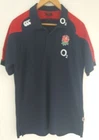 England Canterbury O2 Navy Red Polo Shirt - Size Large