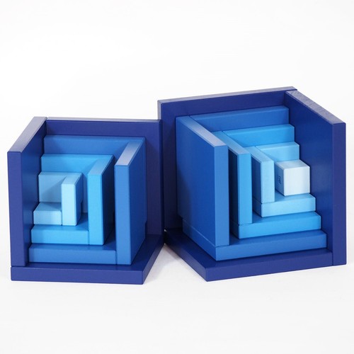 Naef Cella blue wooden toy cube game building montessori Peer Clahsen Swiss NEW - Picture 5 of 9