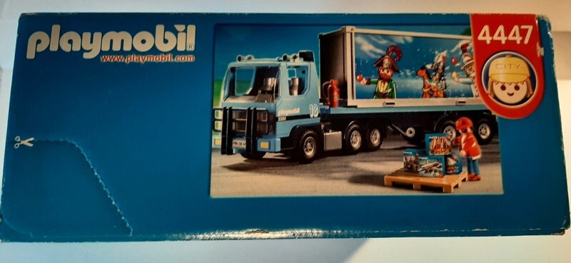 Playmobil 4447 avec camion container boîte scellée d'époque pour collectionneur