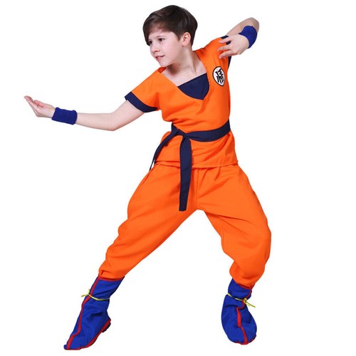 Niño Anime Dragon Ball Z Goku Disfraz Niño Niña Fiesta Juegos con disfraces Conjunto Halloween - Imagen 7 de 11