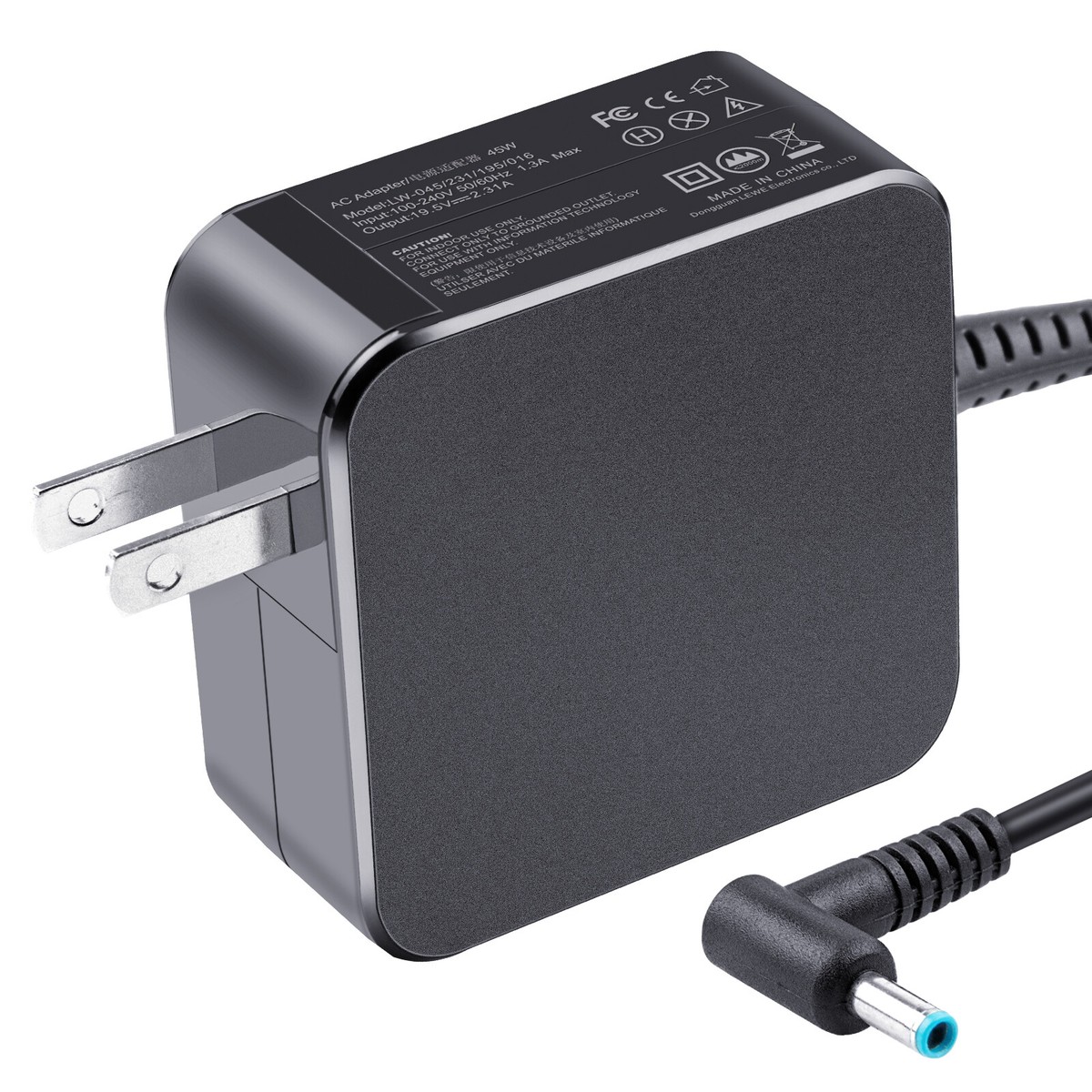 Adattatore Hp Puntale Blu 4.5x3.0mm Alimentatore/Caricatore 65W Per HP Stream 11 E Altri Laptop HP - 19.5V 3.33A, Punta Blu, Tipo UK Caricabatterie Compatibile HP Con Cavo