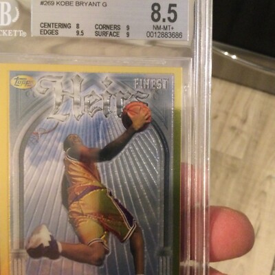 Kobe Bryant 1996 Topps Finest GOLD HEIRS RC #269 BGS 8.5 NM