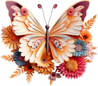 3D Papier Schnitt Effekt Schmetterling bunt Schlafzimmer Wand Vinyl Aufkleber Abziehbilder s066